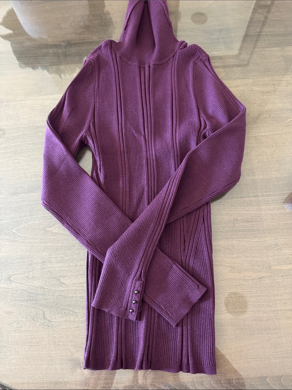 White House Black Market Purple Ribbed  Sweater